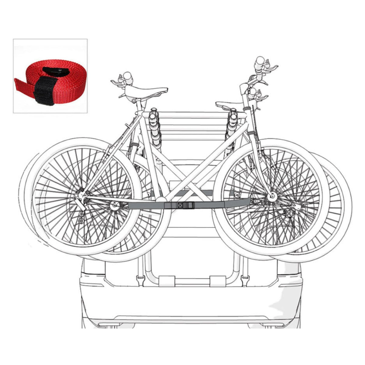 Portabicicletas Plegable Trasformer de baul BC-6425-3 para 3 bicicletas