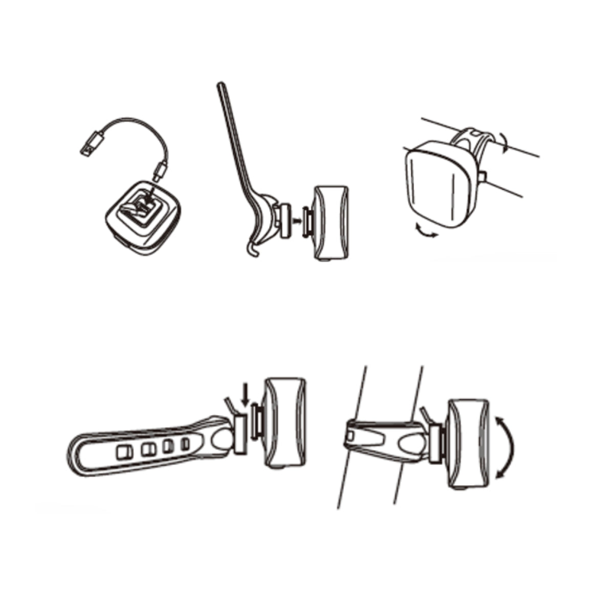 Set de luces Frontal y trasera JY6217F-6217T-1