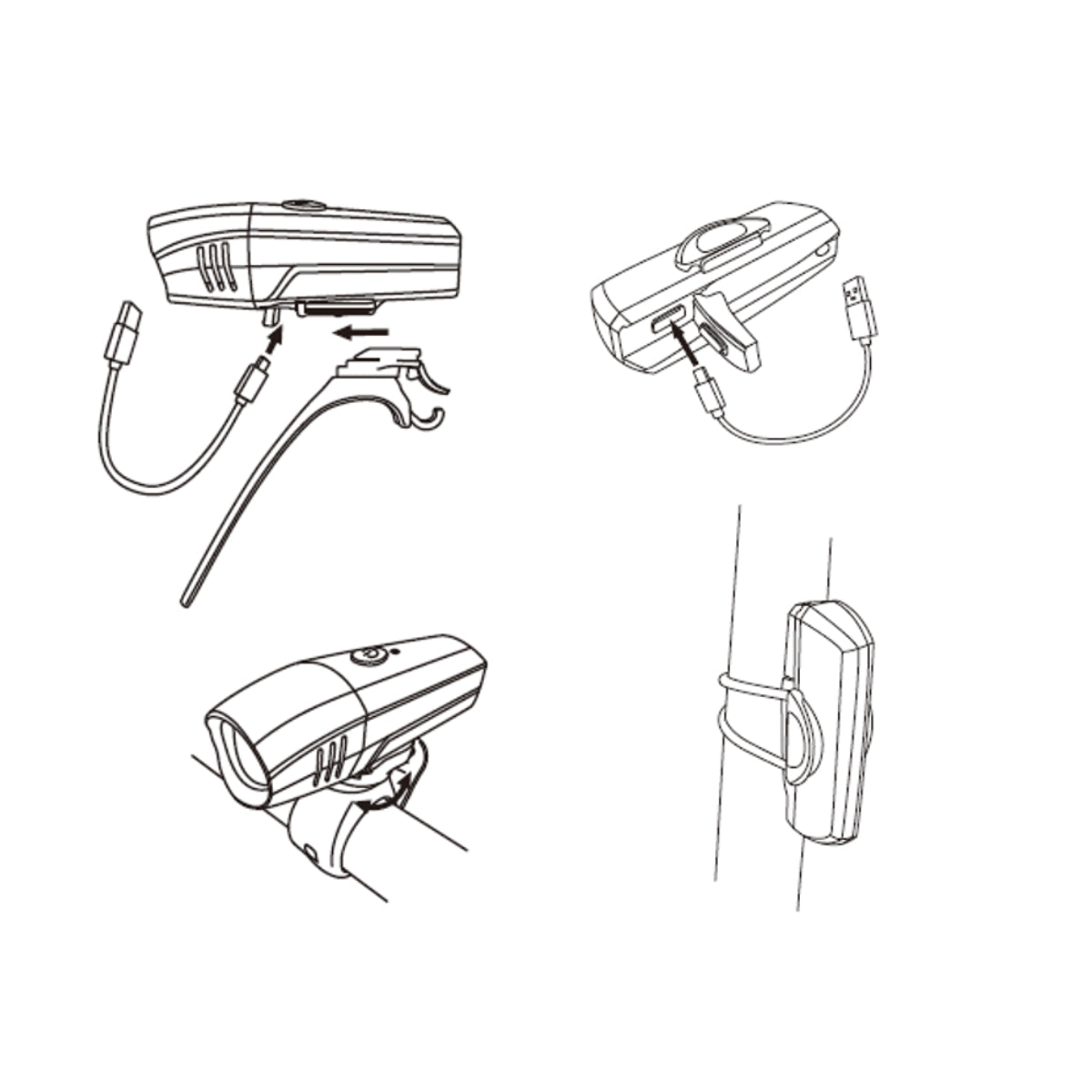 Set de luces Frontal y trasera JY7117-6102T