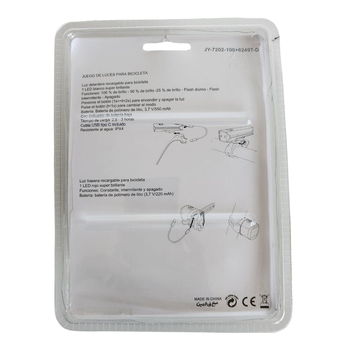 Set de luces Frontal y Trasera JY7202-100-6249T