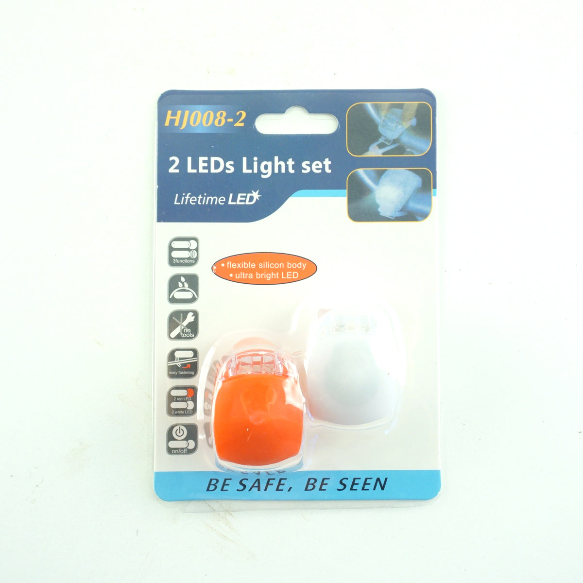 Luz de silicona delantera + trasera HJ008-2