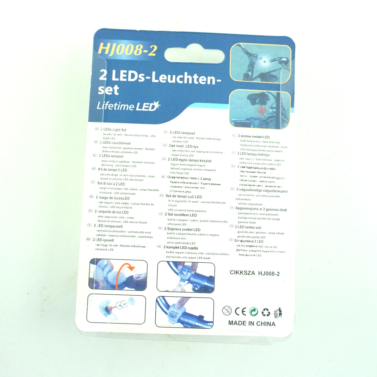 Luz de silicona delantera + trasera HJ008-2