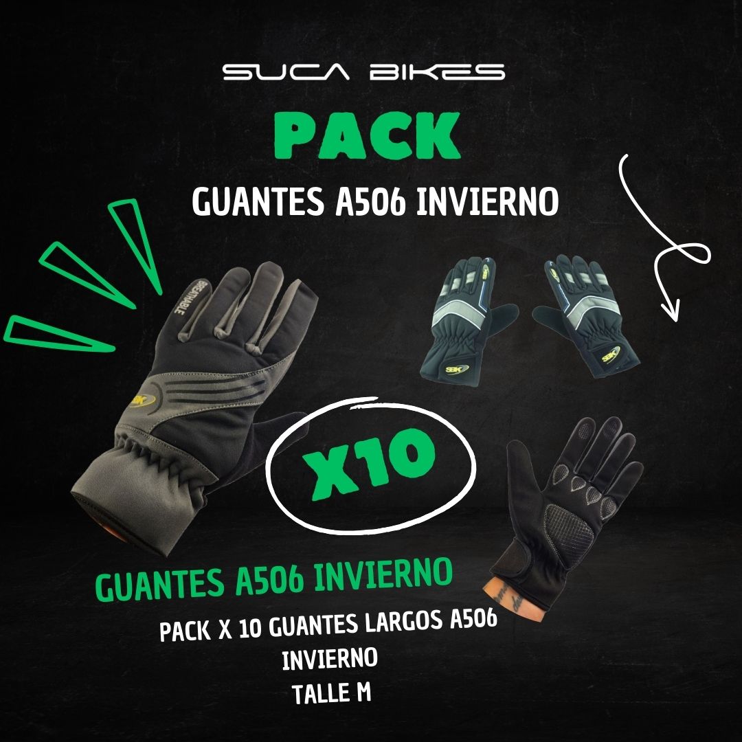 Guantes Largos A506 Invierno X 10 Unidades