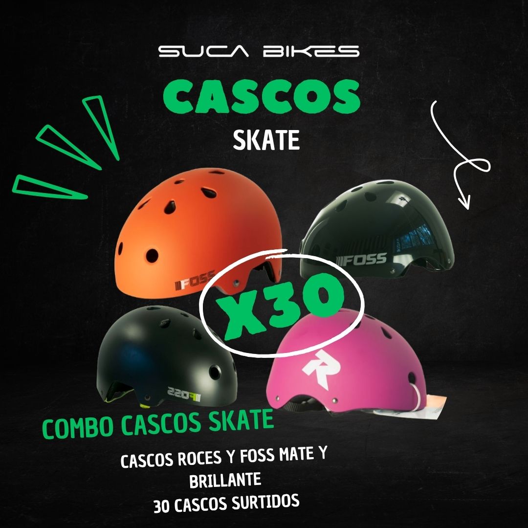 Pack cascos Skate x 30