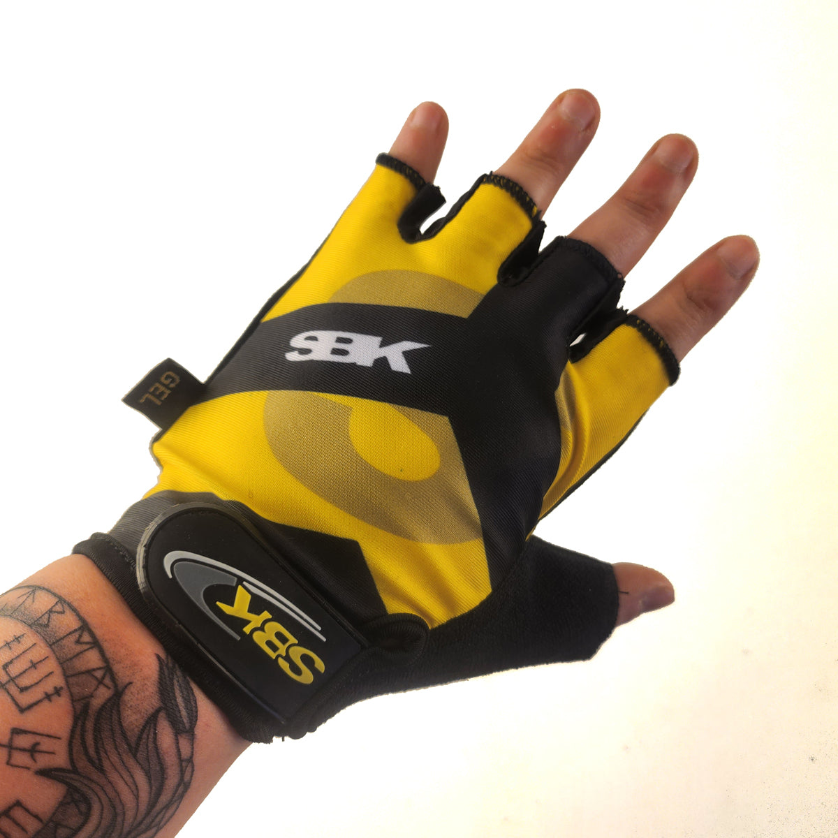 Guantes cortos LCL-59983 Lycra estampada x Docena