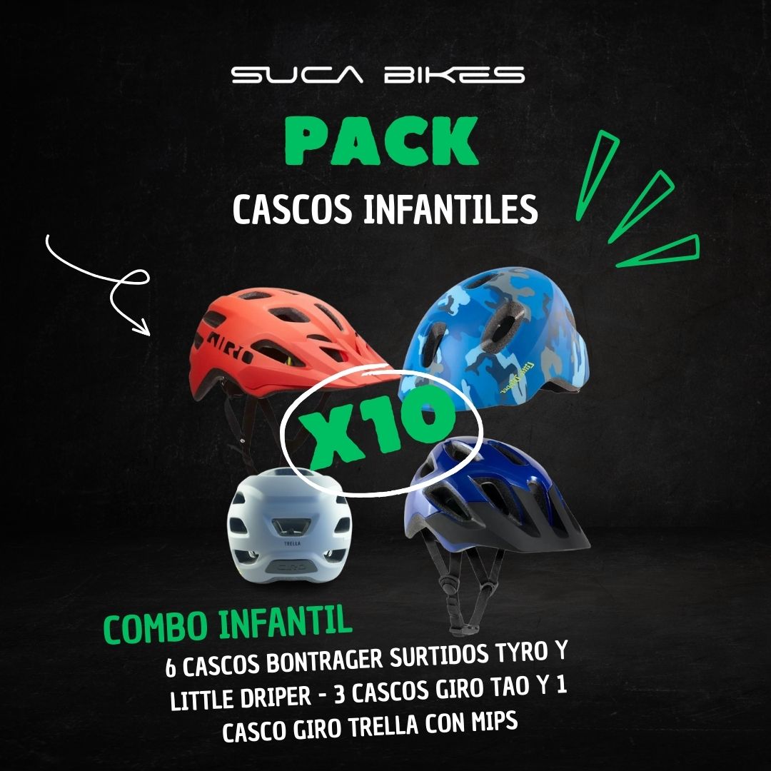 Pack 10 cascos surtidos Bontrager MIPS y Giro MIPS