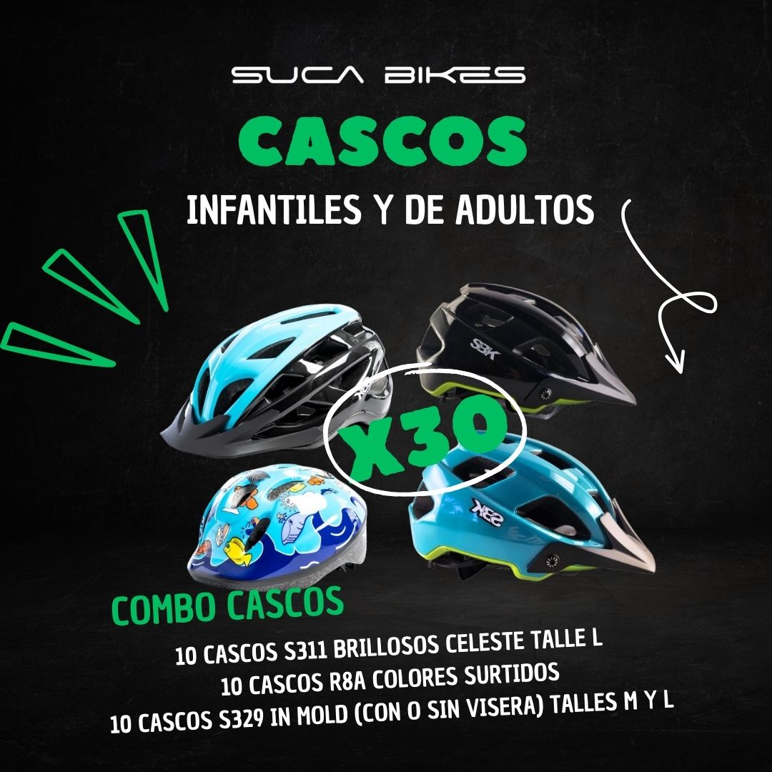 Combo Cascos SBK Adultos e infantiles