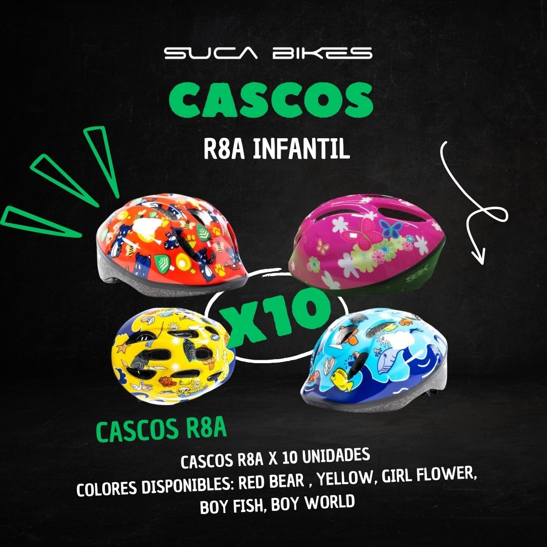 Pack Casco R8A  X10 Unidades