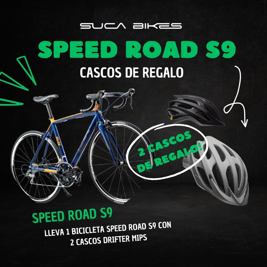 BICICLETA SBK SPEED ROAD S9 + 2 cascos Drifter Bell MIPS de regalo