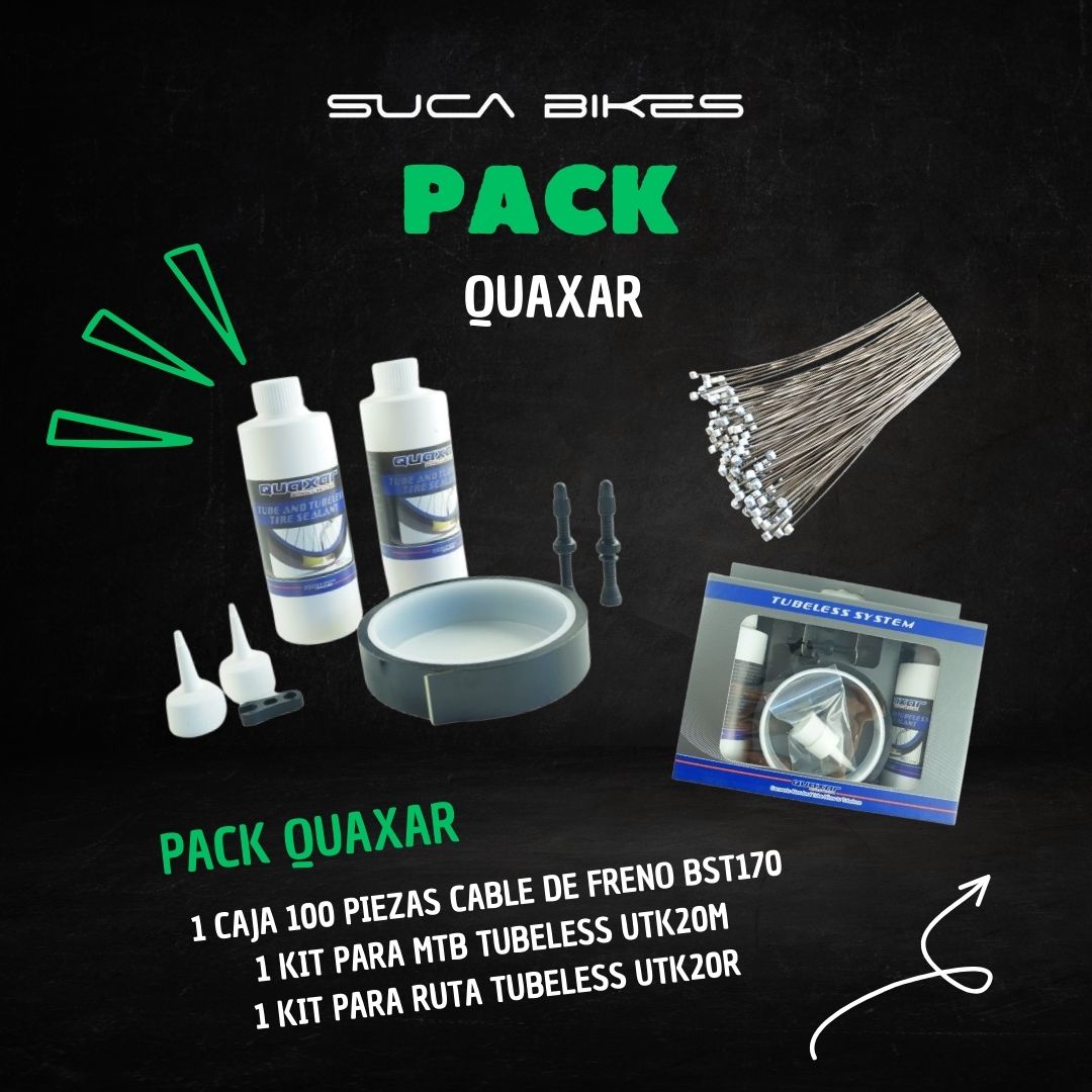 Pack Quaxar - Cables de freno y kit Tubeless