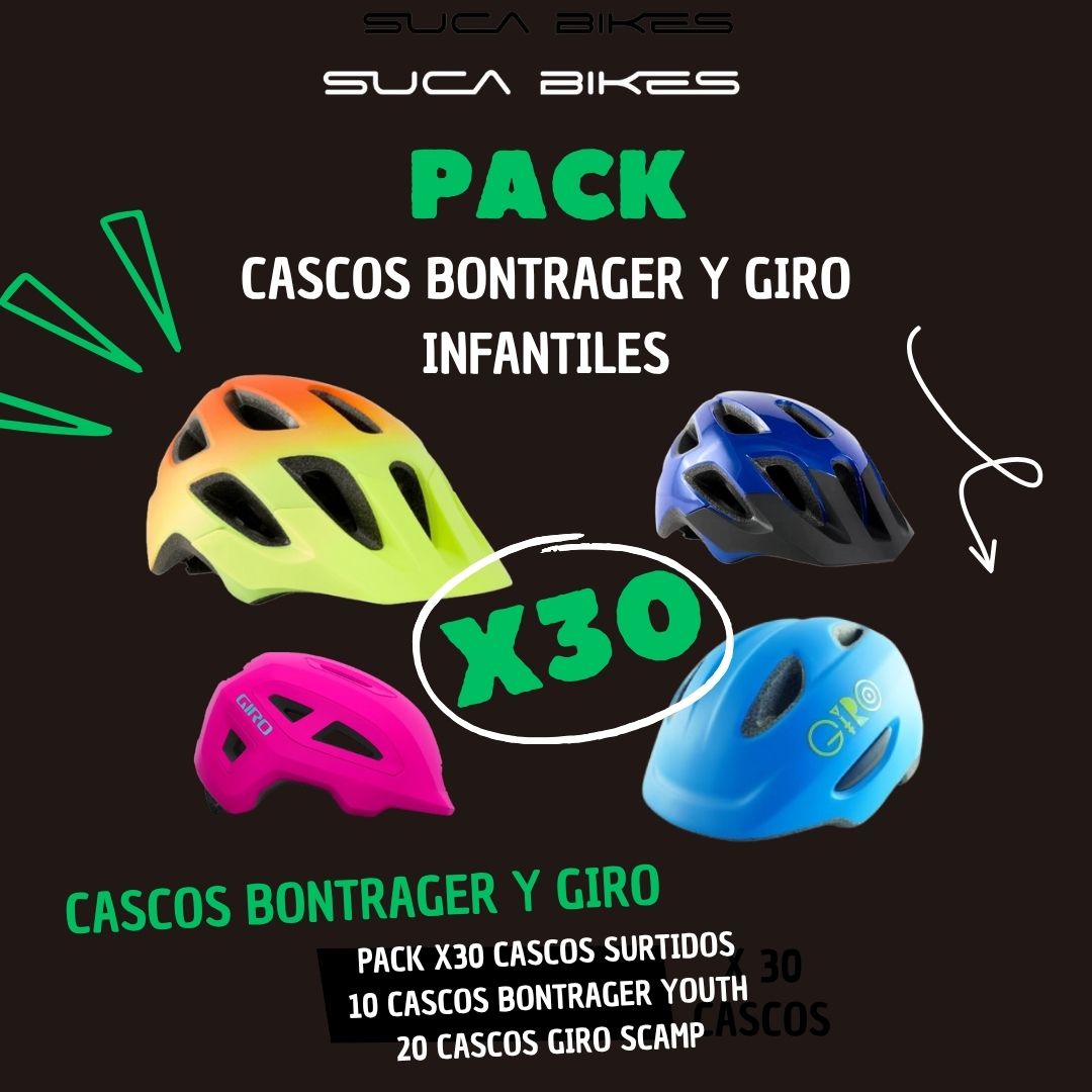 Pack cascos Bontrager y Giro infantil