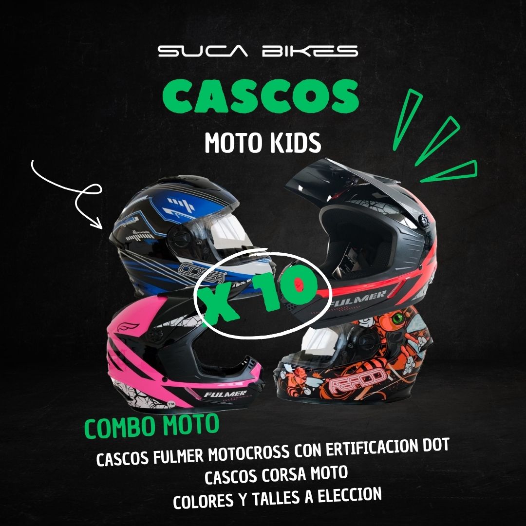 Pack cascos moto x10